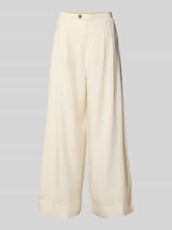 Selected Femme Wide leg bandplooibroek met steekzakken model 'NATUK'