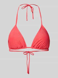PIECES triangel bikinitop PCLAOMI met lurex koraalrood