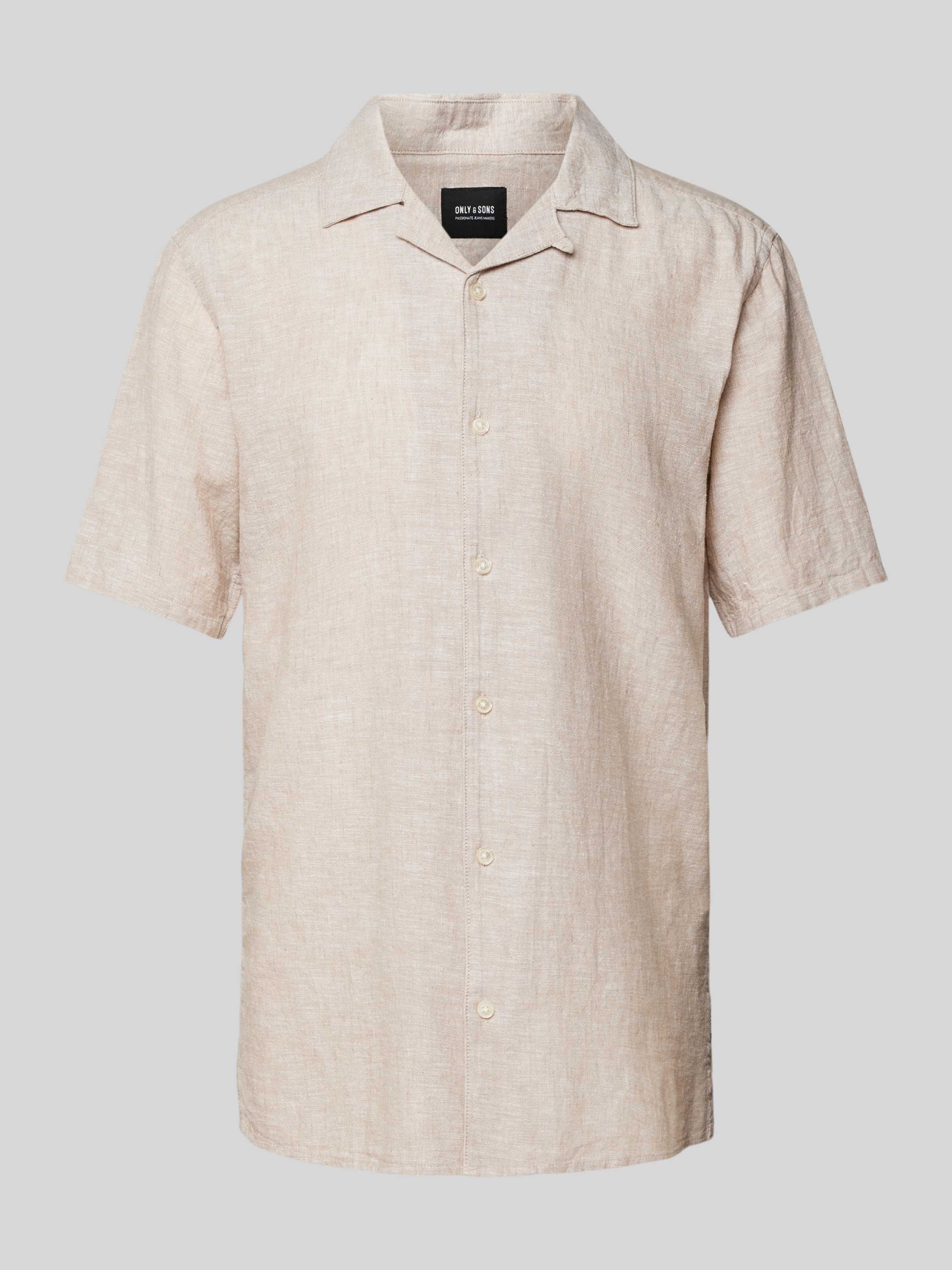 ONLY & SONS Overhemd met korte mouwen ONSCAIDEN SS SOLID RESORT LINEN NOOS