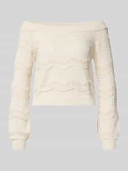 Only Korte gebreide pullover van katoenmix model 'VILDA LIFE'