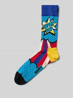 Happy Socks Sokken met motiefstitching model 'Super Dad'