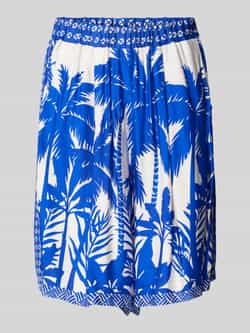 Milano italy Korte loose fit broek met all-over motiefprint model 'Tropical'