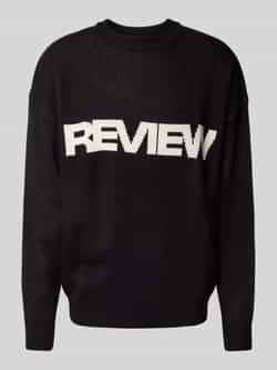 REVIEW Gebreide pullover met labelstitching