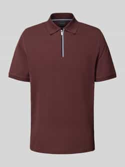 Bugatti Regular fit poloshirt met ritssluiting
