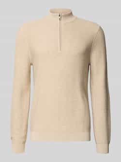 OLYMP Level Five Slim fit gebreide pullover met opstaande kraag