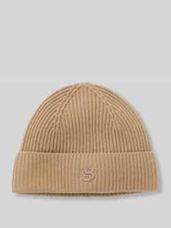 Boss Beanie van een mix van wol en kasjmier model 'LEAH'