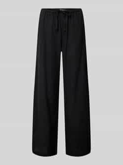 Gina Tricot Wide leg linnen broek met tunnelkoord
