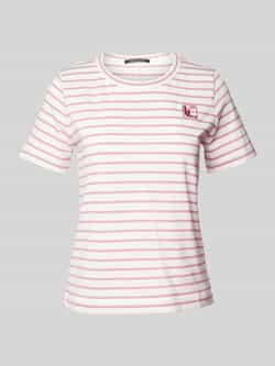 LUISA CERANO T-shirt met geribde ronde hals