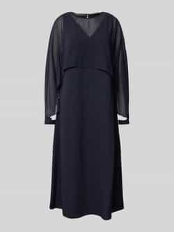 Comma Midi-jurk in laagjeslook