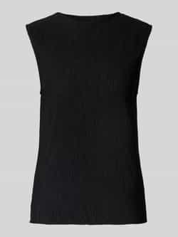 Pieces Slim fit top met crêpe afwerking model 'FLORA'