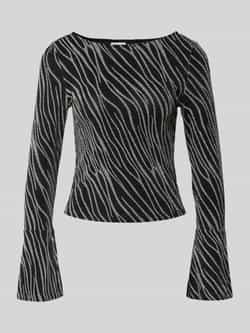 Noisy May Shirt met lange mouwen en ronde hals model 'GILLY'