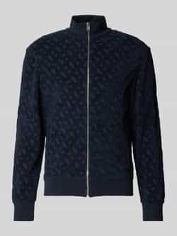 Boss Sweatjack met structuurmotief model 'Siza'