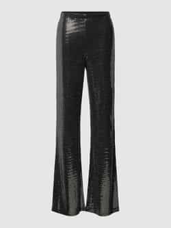 Oui Broek met all-over pailletten
