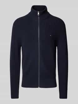 Tommy Hilfiger Gebreid jack met geribde opstaande kraag