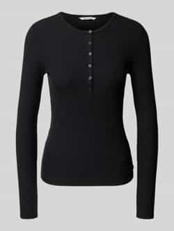 Tom Tailor Denim Slim fit shirt met lange mouwen van viscosemix