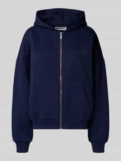 Review Regular fit sweatjack met kangoeroezak model 'Basic'