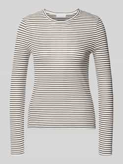 Rich & Royal Shirt met lange mouwen en geribde ronde hals