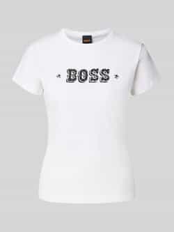 Boss Orange Slim fit T-shirt van puur katoen
