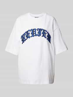 Review Oversized T-shirt met labelstitching