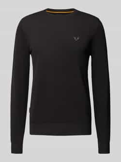 PME Legend Gebreide pullover met logostitching model 'Ricecorn'