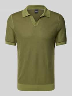 Boss Poloshirt met V-hals model 'Januluca'