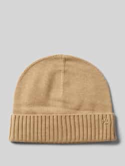 Ralph Lauren Kameel Wollen Blend Beanie Muts Brown Dames