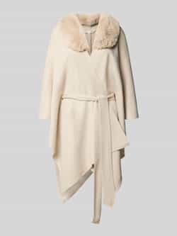 Apricot Relaxed fit poncho in wikkellook met strikceintuur