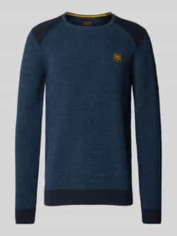 PME LEGEND Heren Truien & Vesten R-neck Cotton Rib Melee Knit Blauw