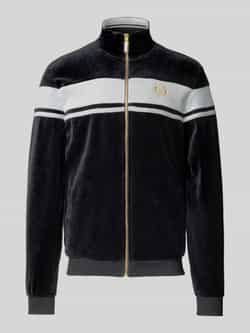 Sergio Tacchini Sweatjack met opstaande kraag en labelstitching model 'DAMARINDO'