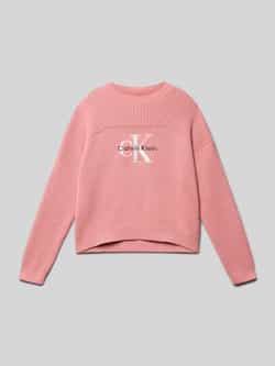 Calvin Klein Jeans Gebreide pullover met labelstitching