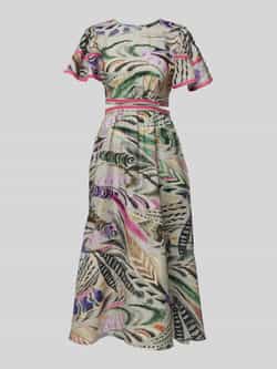 Swing Getailleerde maxi-jurk met ritssluiting