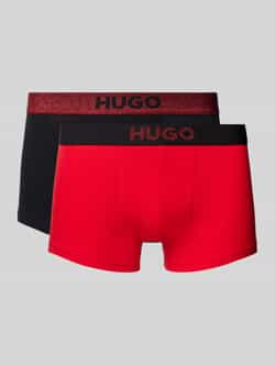 HUGO Boxershort met elastische logo in band in een set van 2 stuks