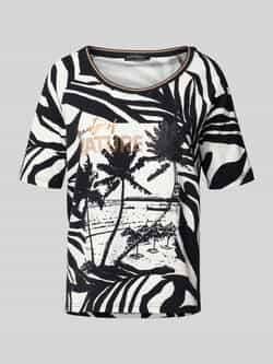 Betty Barclay T-shirt met geribde ronde hals