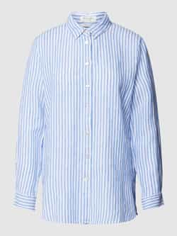 Christian Berg Woman Linnen blouse met streepmotief