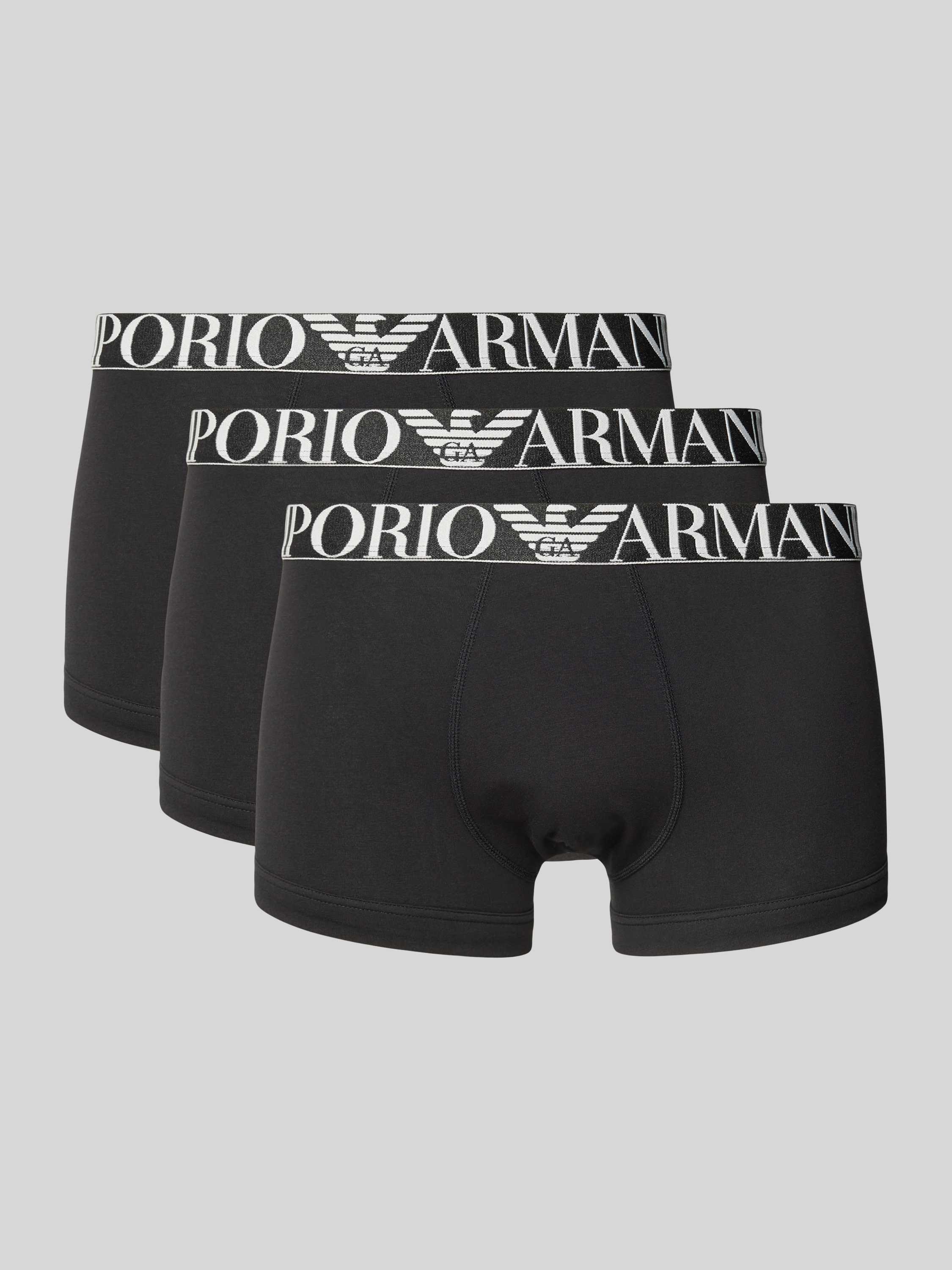 Emporio Armani Boxershort met logo in band in een set van 3 stuks