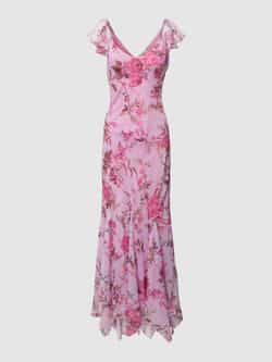Lace & Beads Avondjurk met bloemenprint