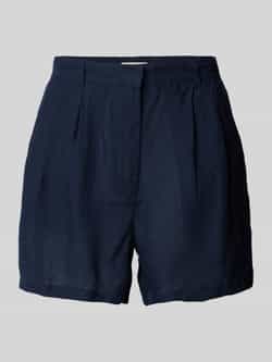 Gina Tricot Korte loose fit linnen broek met bandplooien