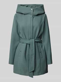 Vero Moda Regular fit lange kas in viltlook met bandkraag model 'POPLIVA'