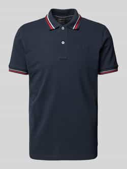 Geox Poloshirt met labelstitching model 'Piquee'