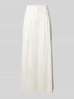 FARM RIO Wide leg linnen broek met bandplooien