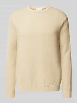 Selected Homme Beige Crew Neck Sweater Casual Herfst Winter Beige Heren