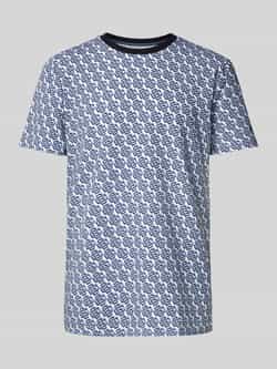 Christian Berg Men T-shirt met geribde ronde hals