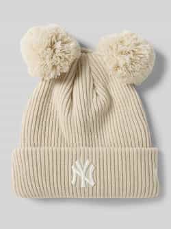New era Beanie met labeldetail