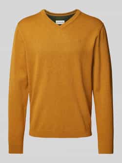 Tom Tailor Regular fit gebreide pullover van puur katoen met V-hals