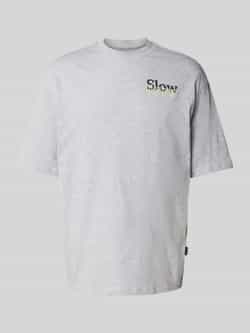 Blend Oversized T-shirt met labelstitching model 'JAIDEN'