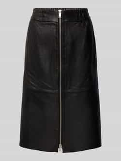 Bash Knielange rok in leerlook model 'MONA'