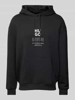 HUGO Hoodie met labelprint model 'Dflohood'