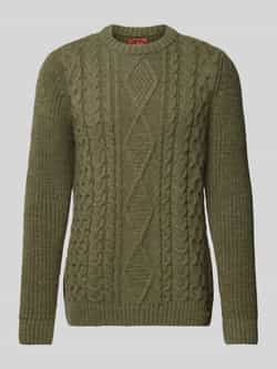 Superdry Gebreide pullover met kabelpatroon model 'Jacob'