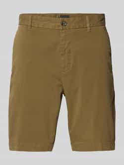 Boss Slim fit korte broek met riemlussen model 'Slice'
