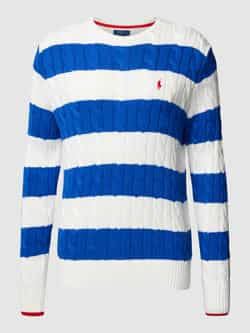 Polo Ralph Lauren Gebreide pullover met streepmotief en labelstitching